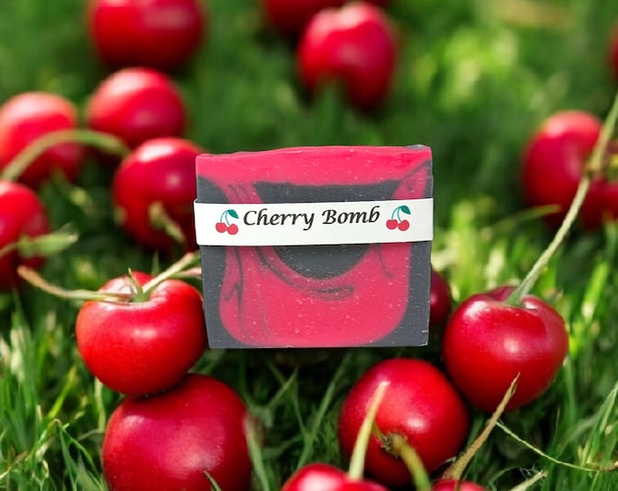 Artisan Black Cherry Soap | Luxurious Skin Nourishment | Handmade Cleanser Bar | Rich Cherry Scent