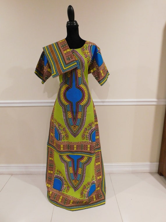 dress with matching head wrap