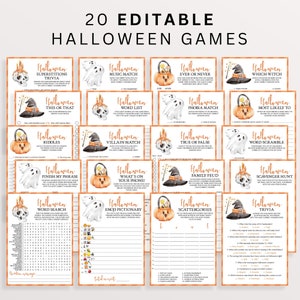 Printable Halloween Party Game Bundle (Digital Download) HA-HH1