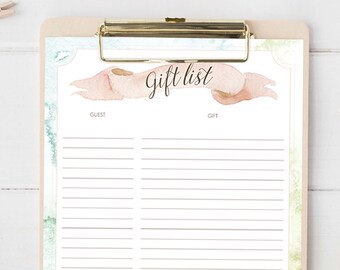 shower gift log etsy