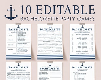 Sailor Themed Hens Party Games Bundle Nautical Bachelorette Dirty Minds Game Lets Get Nauti Hen Do Games Photo Scavenger Hunt Printable NL1