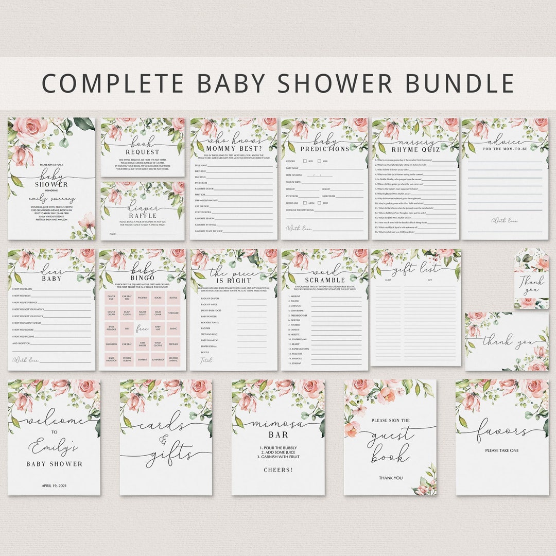 Printable Baby Shower Bundle
