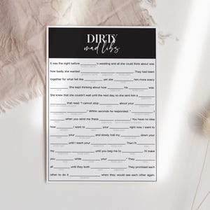 Gioco di addio al nubilato Dirty Mad Libs: Addio al nubilato minimalista (stampabile) MS1 immagine 4