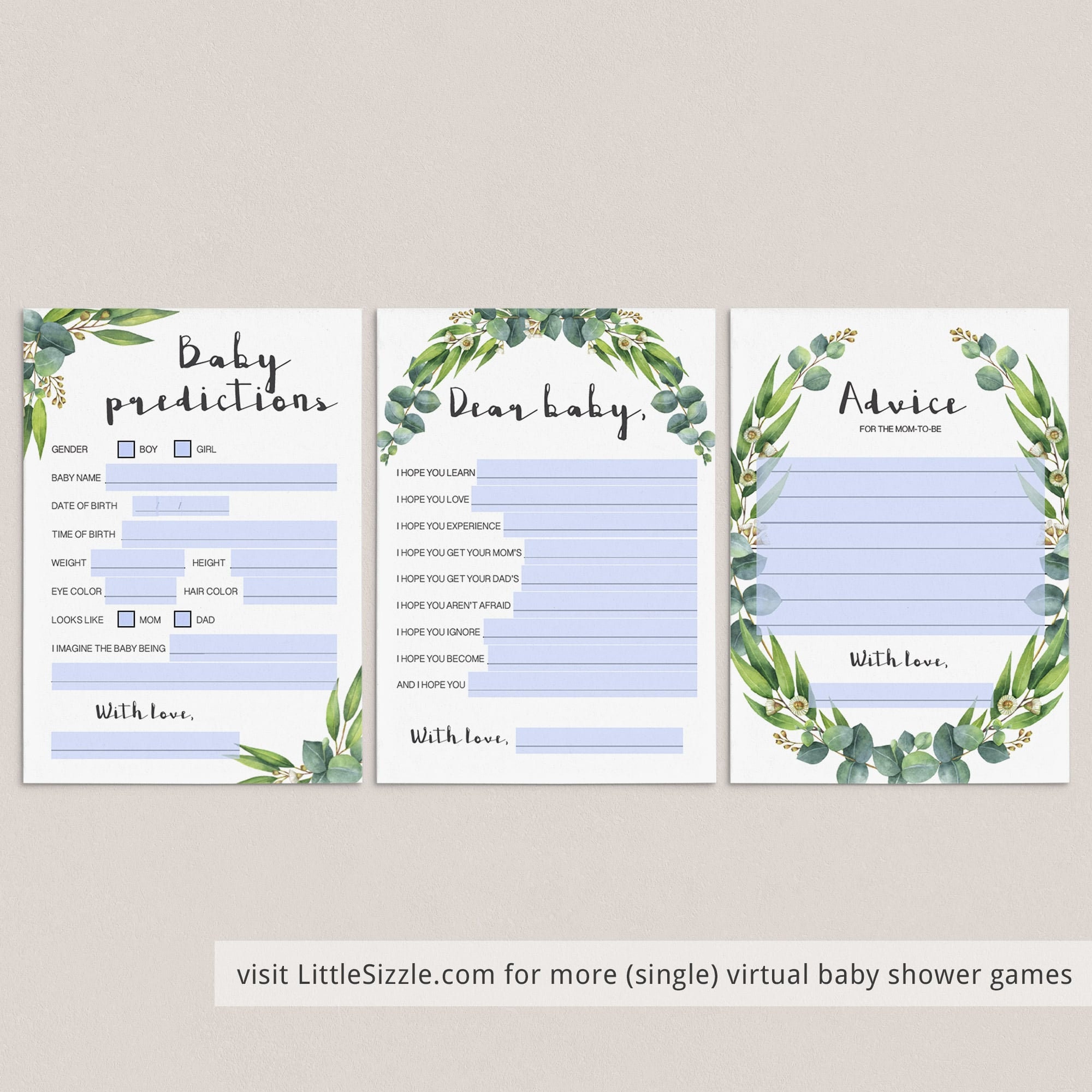 Zoom Baby Shower Games for Virtual Baby Shower Games for Etsy