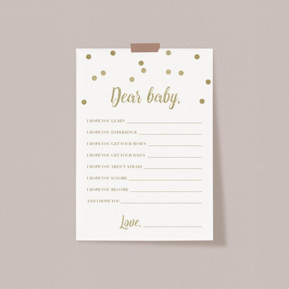 Baby Wishes for Baby Printable Baby Games Printable Baby Wish | Etsy