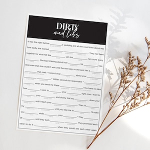 Gioco di addio al nubilato Dirty Mad Libs: Addio al nubilato minimalista (stampabile) MS1 immagine 1