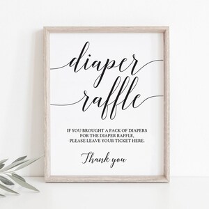 Diaper Raffle Sign Printable Gender Neutral Baby Shower Decorations Printable Baby Raffle Sign Fun Babyshower Games Table Signs Download CL2
