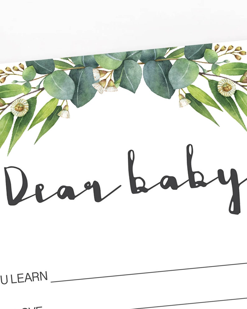 Green Leaves Baby Shower Games Downloads Eucalyptus Baby Shower Activity Greenery Baby Party Kit Watercolor Greens Baby Shower Decor DIY CE2