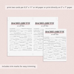 Bachelorette Mad Libs Game Printable Dirty Games Minimalist ...