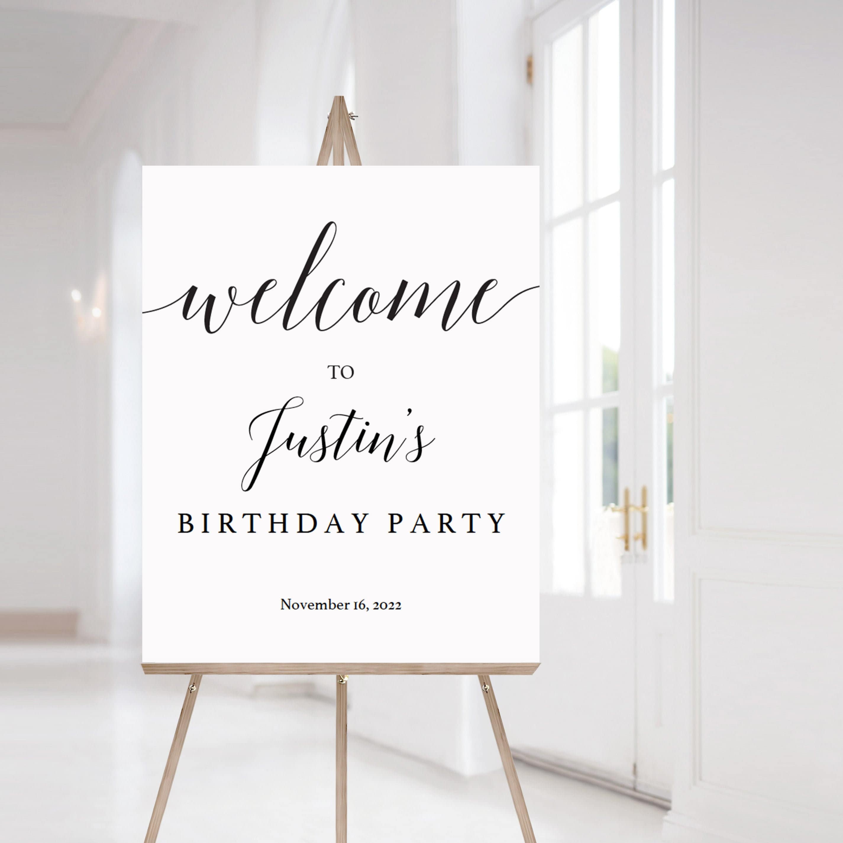 Birthday Party Welcome Sign Template Birthday Welcome Poster - Etsy 日本