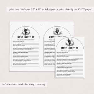 Gothic Bachelorette Games Templates Bride or Die Hen Party Family Feud