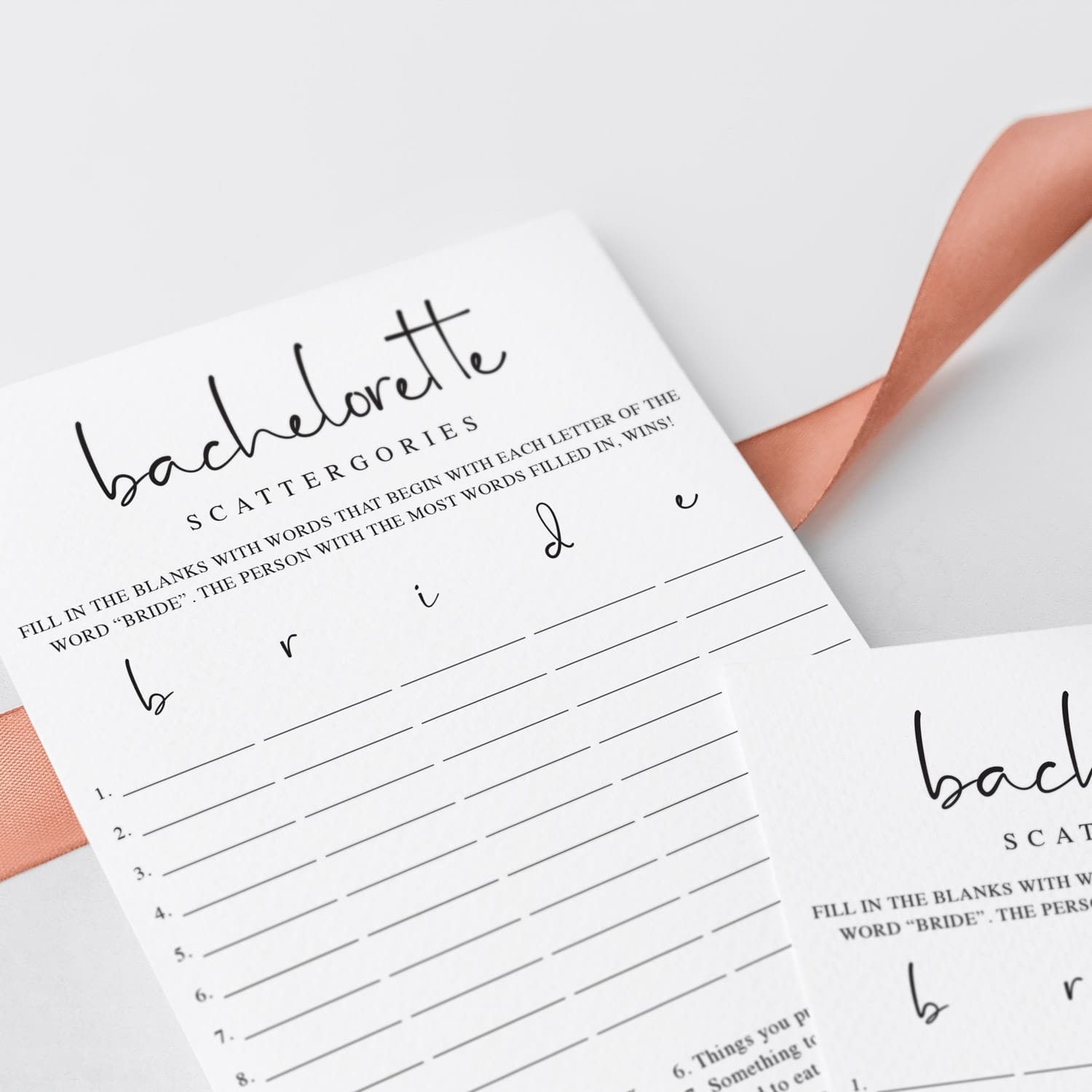 Dirty Bachelorette Scattergories Game Printable Minimalist - Etsy