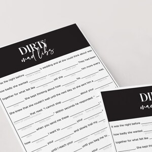 Gioco di addio al nubilato Dirty Mad Libs: Addio al nubilato minimalista (stampabile) MS1 immagine 2