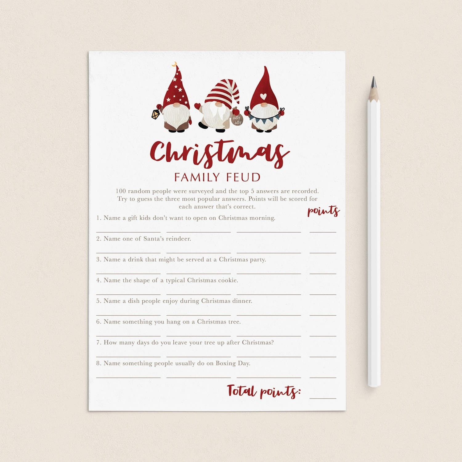 Christmas Family Feud - Etsy