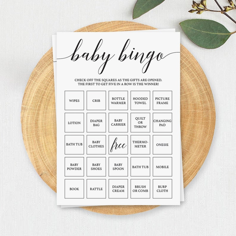 Baby Bingo Cards Prefilled and Blank Baby Shower Bingo Game Etsy