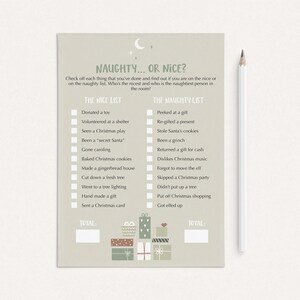 Printable Christmas Games Virtual Christmas Naughty List Naughty or ...