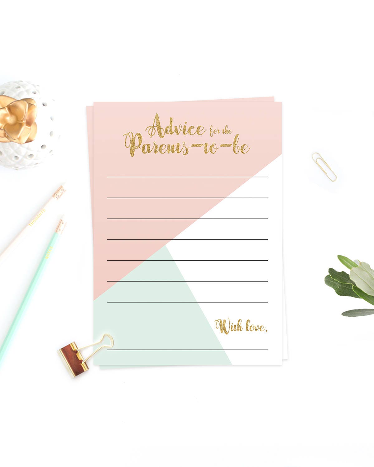 Advice for Parents to be Advice Cards Baby Shower Advice Cards | Etsy