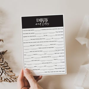Gioco di addio al nubilato Dirty Mad Libs: Addio al nubilato minimalista (stampabile) MS1 immagine 3