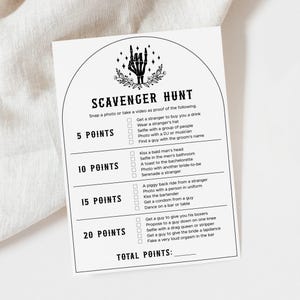 Modèle de chasse au trésor EVJF mariée ou mourir Jeux EVJF gothiques imprimables jusqu'à ce que la mort nous fasse partie chasse au trésor imprimable DP2