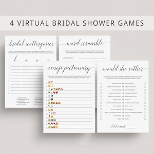 Virtuelle Brautparty Spiele Bündel: Moderne Kalligraphie (Digitaler Download) CL2