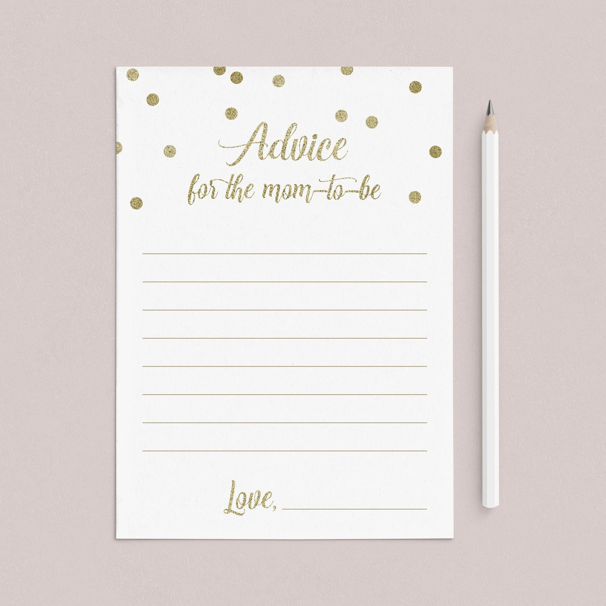 Baby Advice Cards Baby Shower Advice Cards Shower Games Etsy