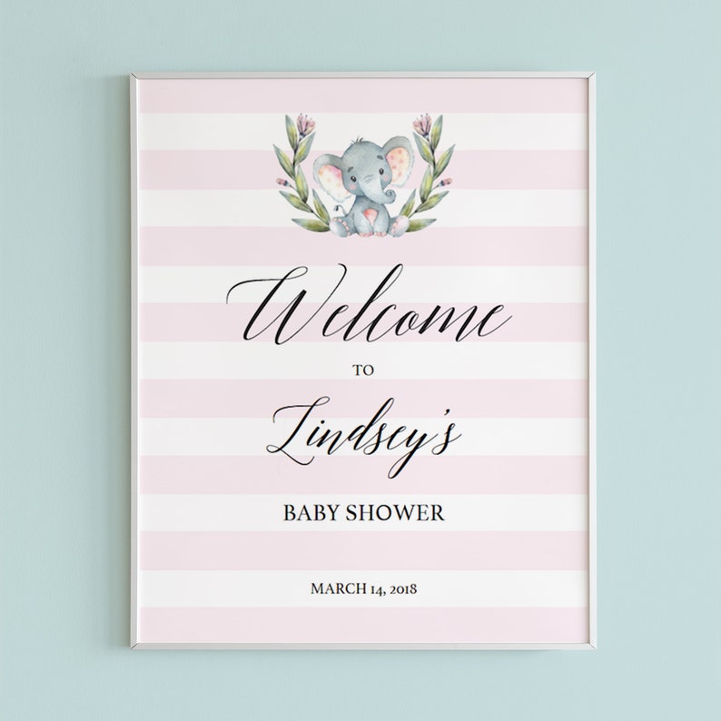 Elephant Themed Baby Shower Sign Printable Welcome Sign Baby Shower Welcome To The Baby Shower Sign Pdf Pink Baby Shower Decorations Lpe Party Decor Paper Party Supplies Jewellerymilad Com