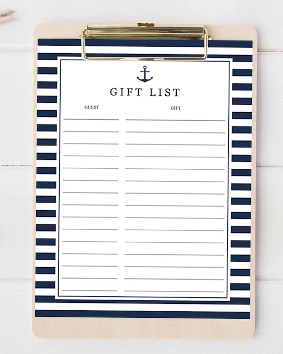 nautical baby shower gift list navy baby shower printables anchor baby shower gift tracker guest list printable shower gift checklist ns1 printable baby shower guest list