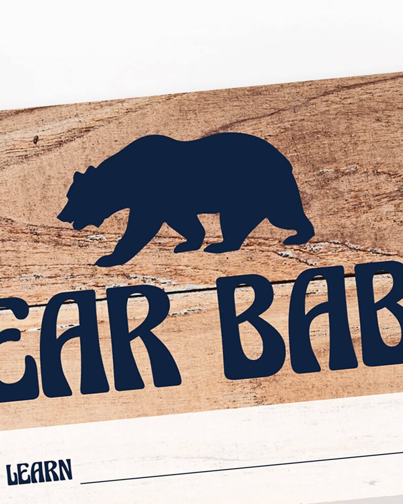 Rustic Baby Shower Keepsakes Printable Baby Bear Baby Boy Shower Games Pack BBL Woodland Animals Theme Baby Shower Games Instant Download