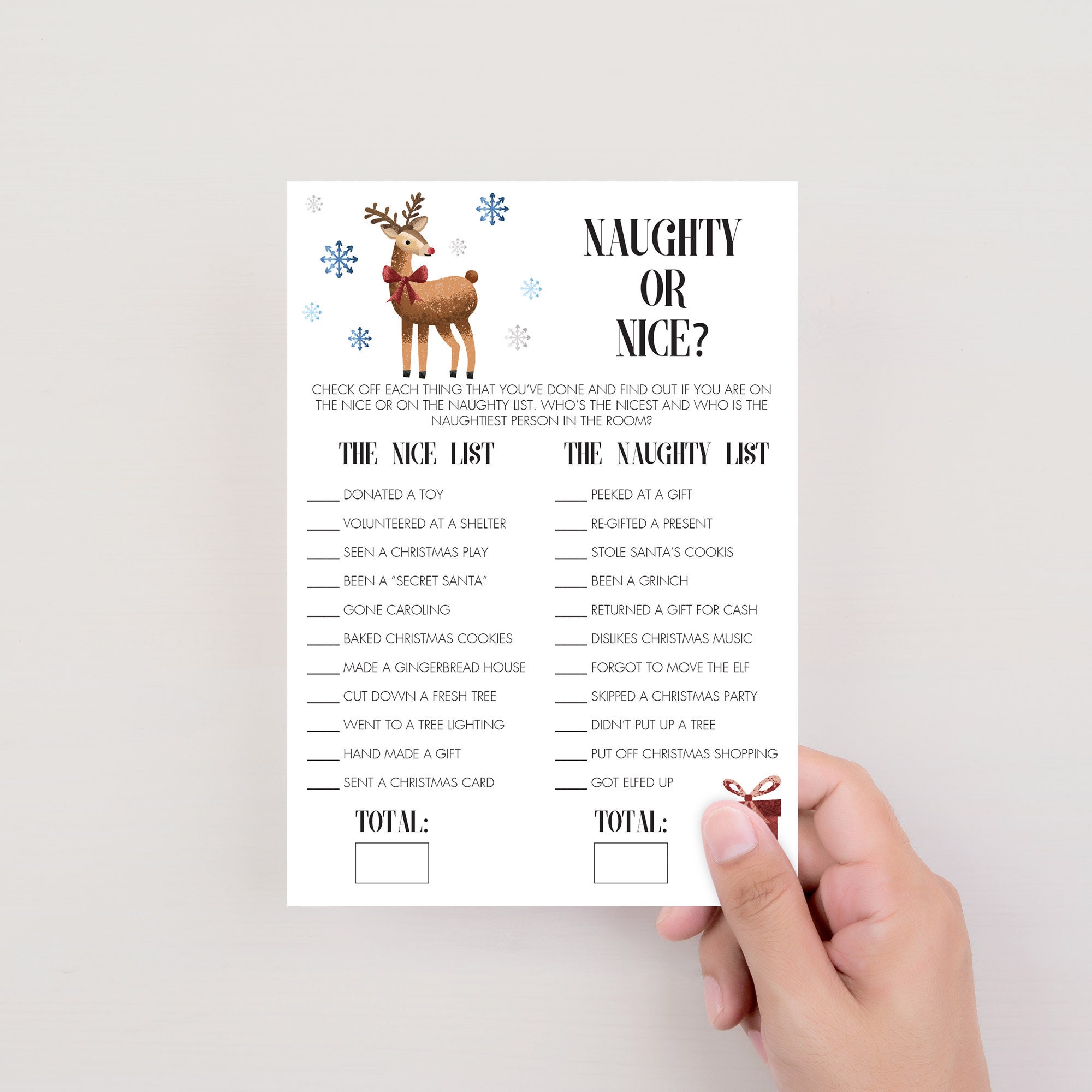 Christmas Naughty or Nice Game Printable Holiday Party Games - Etsy