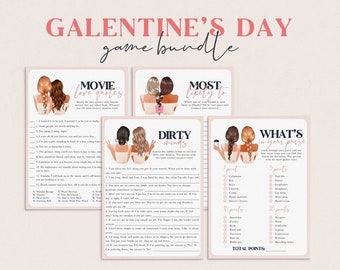Cute Galentines Day Games Bundle Instant Download Virtual Galentines Day Party Games to Play on Zoom Quarantine Galentine Day Activities GP2
