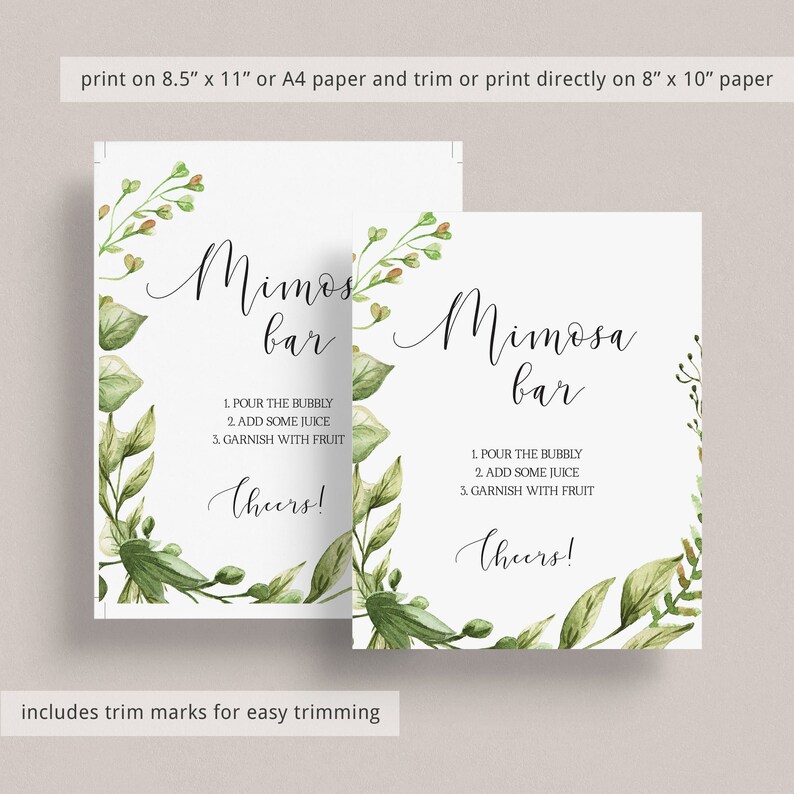 Garden Baby Shower Signs Greenery Baby Shower Decorations Etsy