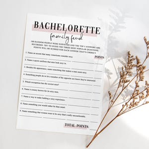 Bachelorette Party Family Feud Game: Printable Hens Party (Digital Download) MB2