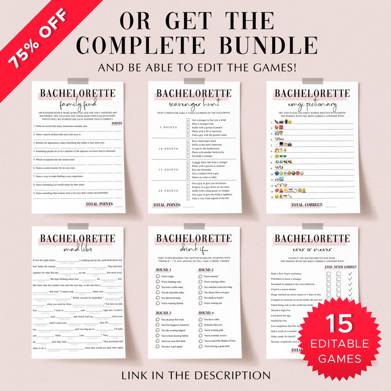 Bachelorette Mad Libs Game Printable Dirty Games Minimalist - Etsy