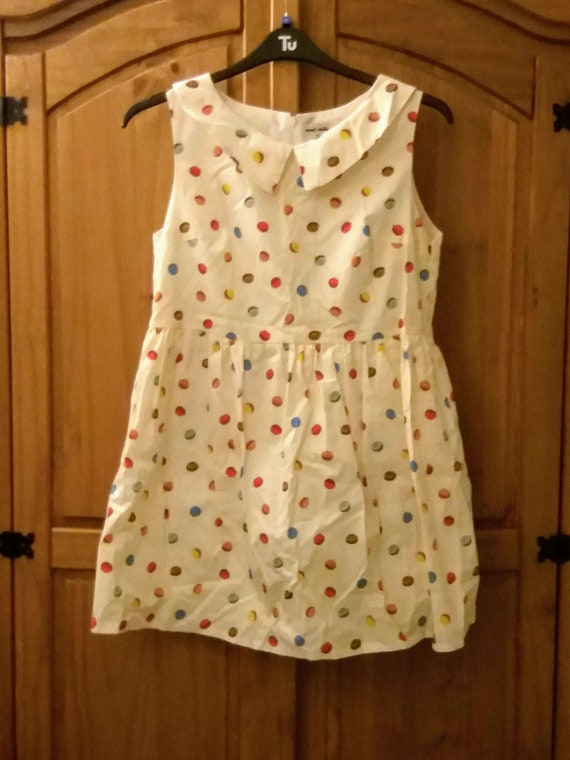 Macaron Print Smock Dress