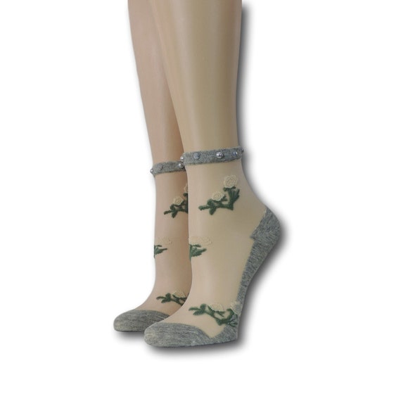 women's sheer dress socks Women's Sheer Margaret Quarter (Short Crew) Socks Black / 5-8
