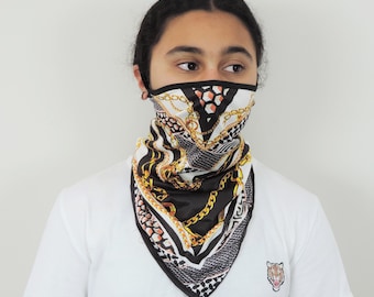 Tube Bandana Face Mask with ear loops|Neck Gaiter|Bandana|Balaclava|Beanie|Dust Mask|Face Shield|Breathable Washable Face Mask|Gift for her