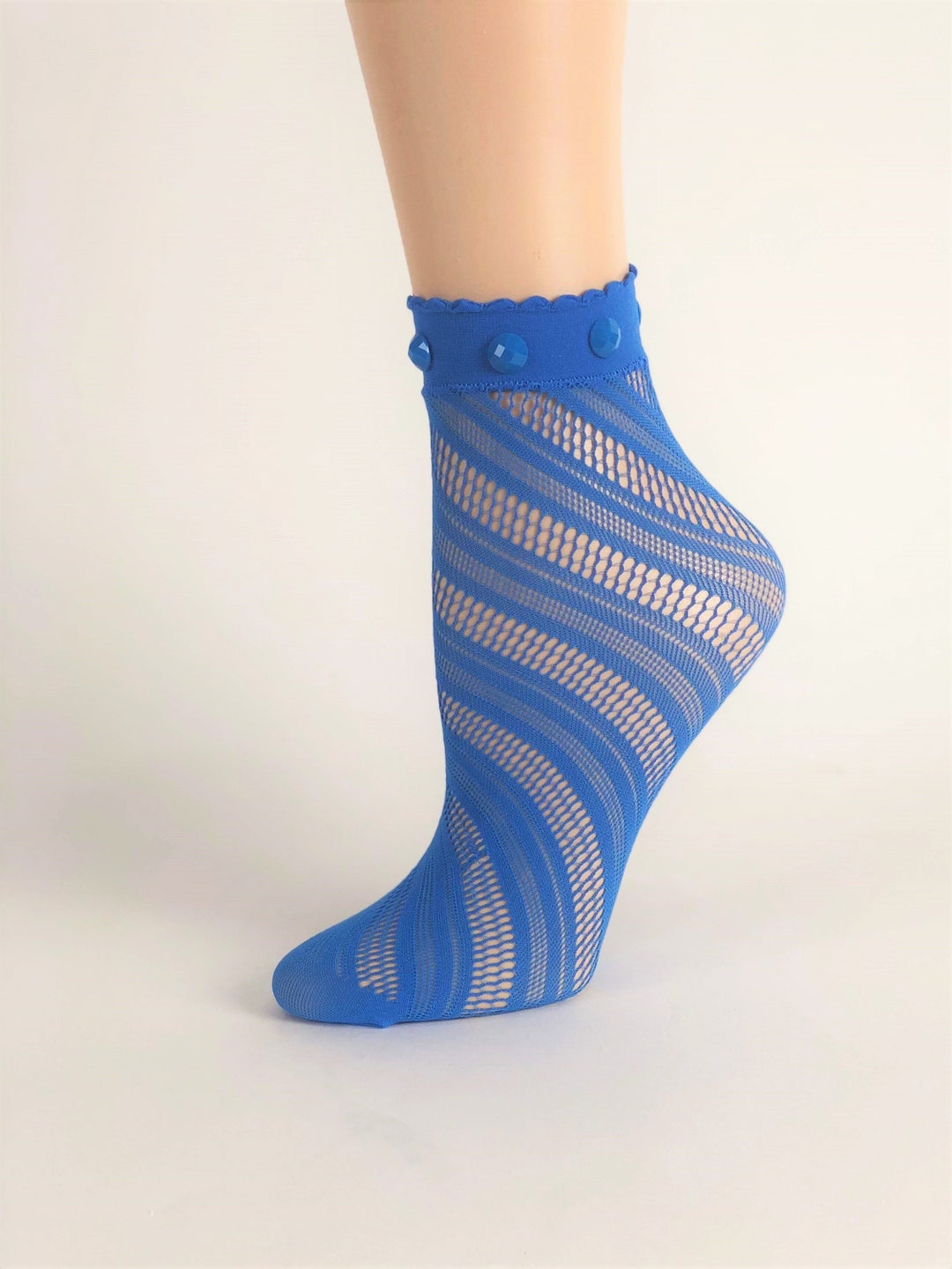 Chaussettes En Dentelle Transparente Pour Femmes - Style Romantique Et élégant - Pour Robe, Jupe, Soirée - Confortable Et Tendance - 2