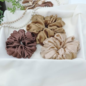 Chouchou en soie brute|Chouchous en satin de soie|Élastique à cheveux en SOIE|Bandeau à cheveux anti-frisottis|Bandeaux en soie|Accessoires pour cheveux|Élastique à cheveux|Crunchies Elasitc band