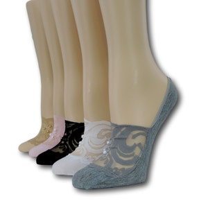 Calzini velati fantasia/Confezione da 5 paia/Lavoro in sequenza di perline/Calzini a rete da donna/Calzini in pizzo/Calzini velati/Calzini a rete/Calzini alla moda/Calzini da sposa/