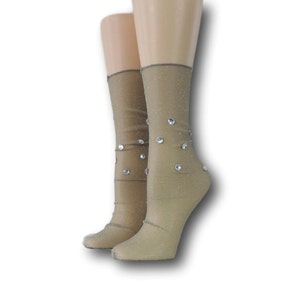 Women Tulle Socks|Hand Crystals Work|Sheer Socks|Mesh Socks|Pearl Socks|Beads Socks|Tulle Socks|Nylon Stocking|Nylon Socks| Sexy Socks|Socks