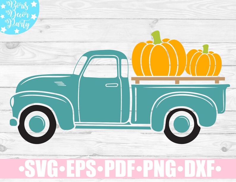 Download Truck with Pumpkins SVG / Fall Truck Svg / Old Vintage Truck | Etsy