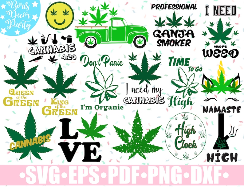 Download Weed SVG / Cannabis SVG files for Cricut or Silhouette ...