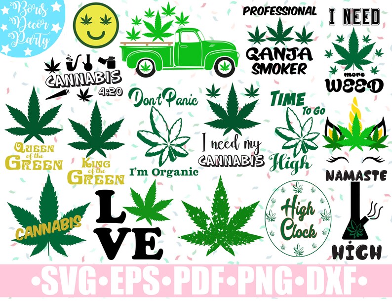 Download Weed SVG / Cannabis SVG files for Cricut or Silhouette ...