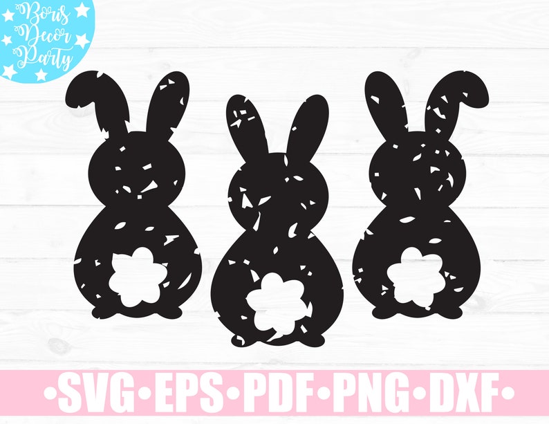Download Easter SVG / Distressed Bunny Svg / Bunny Svg for Cricut ...