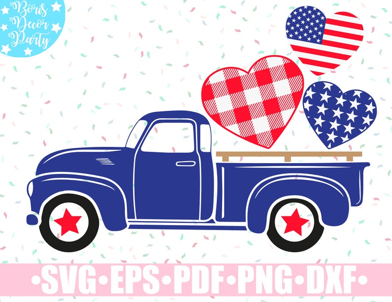 Download 4th of July Truck SVG / Old Vintage Truck Svg file for ...