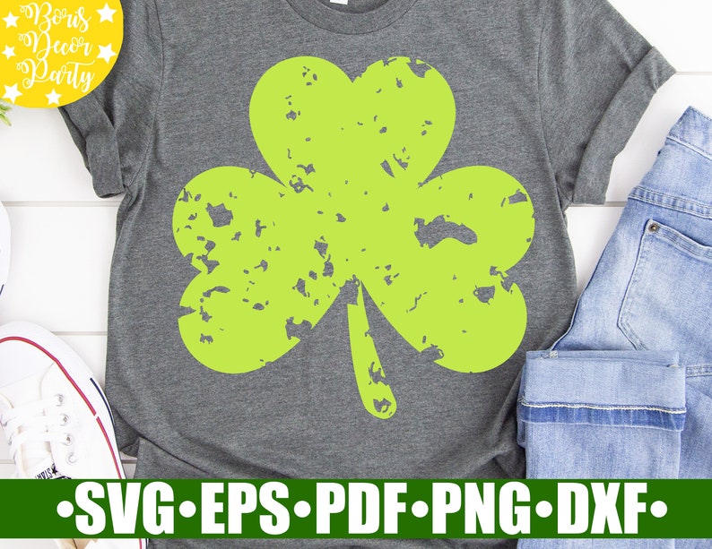 Shamrock SVG / Distressed Shamrock Svg / Lucky Shamrock Svg Etsy