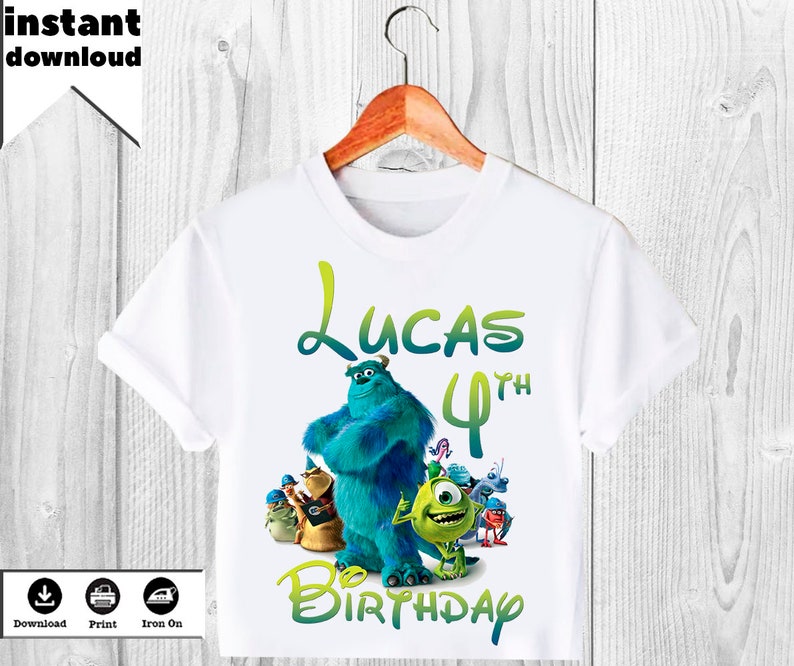 Monsters Inc Shirt Monsters Inc Iron On Transfer Monsters Inc Etsy