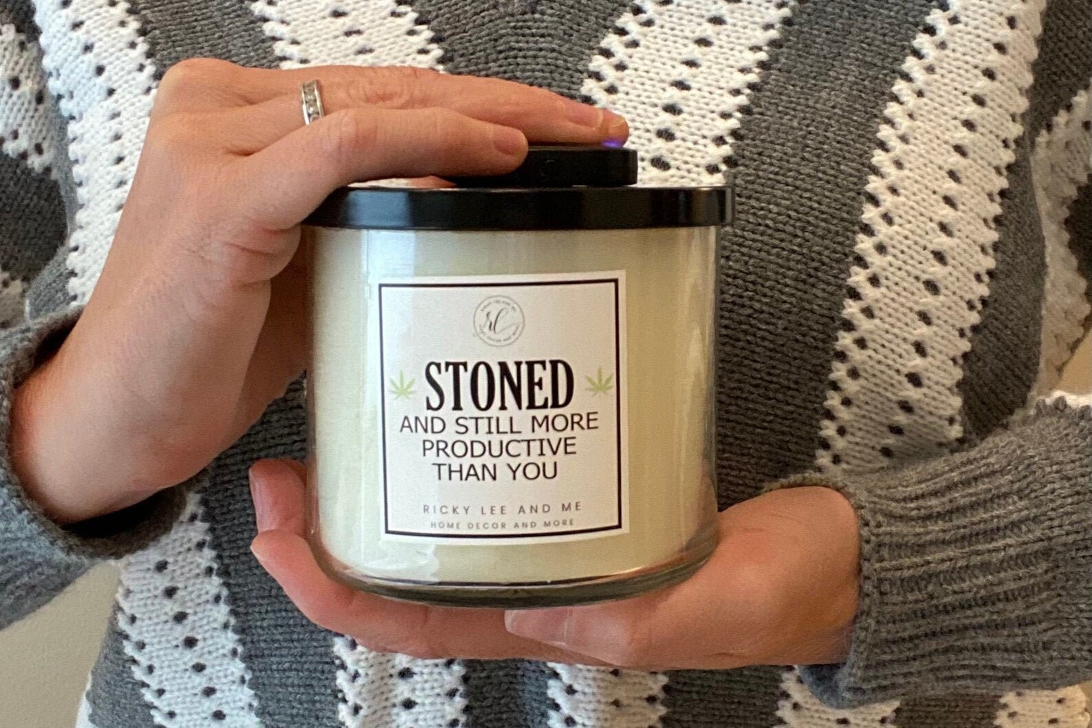 20 Oz Candle / Pot Candle / Weed Gift / Pothead / Stoner Gift Etsy