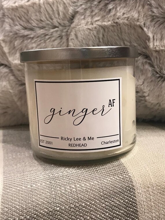 16 oz Ginger AF Candle Redhead FREE SHIPPING Etsy