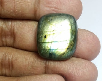 35% OFF natural labradorite  cabochon cushion shape multy flash labradorite size-22x20x7MM wt-28.65 CTS #131